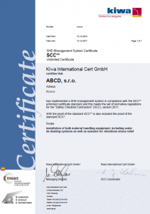 SCC certifikát | Sigmapoint.cz